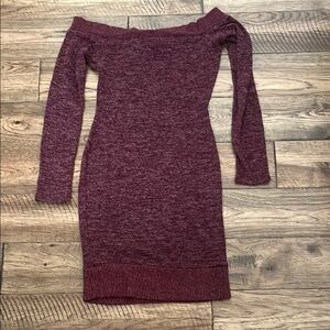 Windsor Burgundy Off-Shoulder Dress